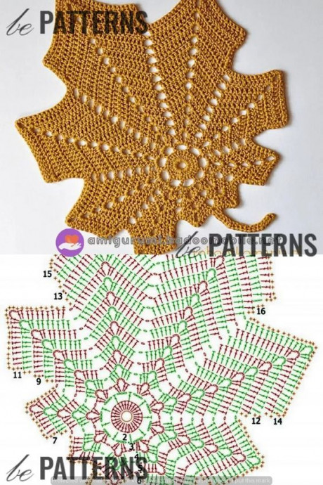 Листик крючком: вяжем просто и красиво