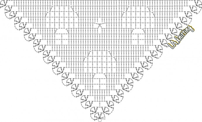 Летняя вязаная косынка с узором &laquo;грибочки&raquo;: лесная магия в каждом стежке