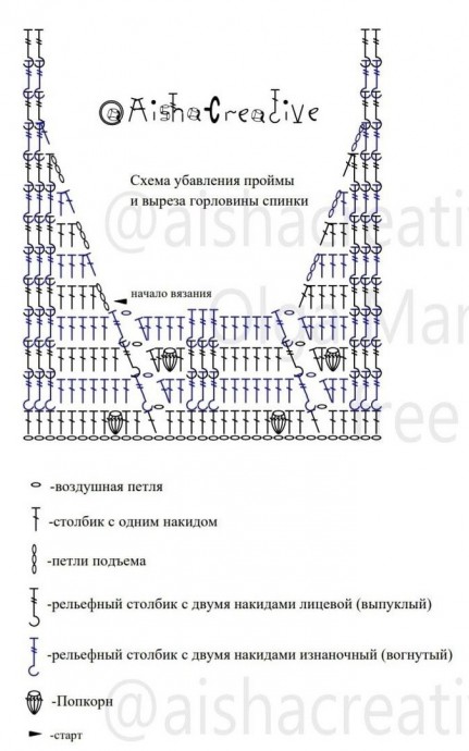 Летний топ крючком