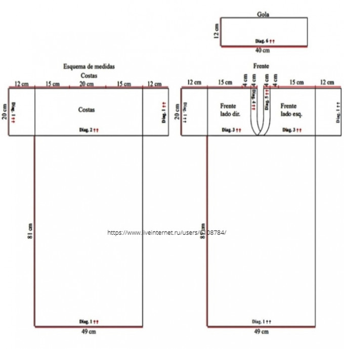 Платье-рубашка "поло" крючком