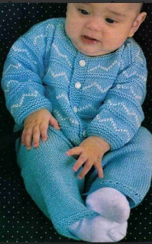 Жакет и штанишки для малыша, вяжем спицами