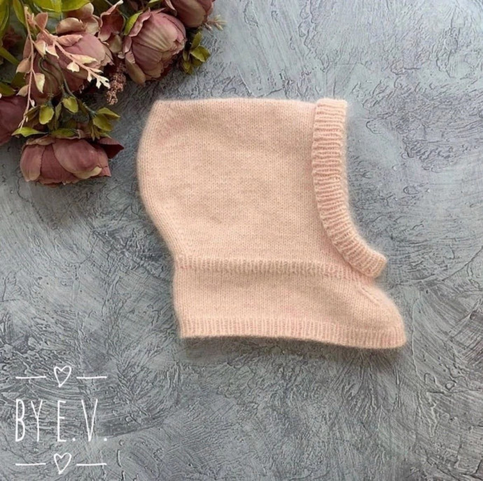 Капор спицами для ребёнка