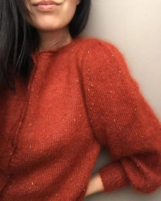 Кардиган кирпичного цвета