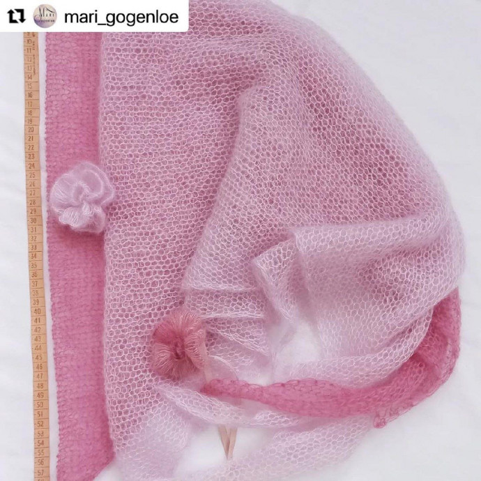 Ажурная шаль спицами