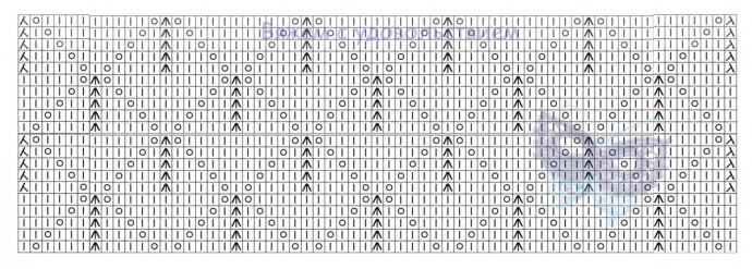 Интересный узор спицами