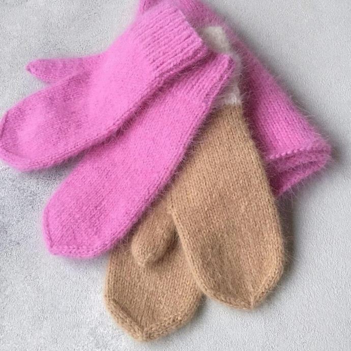 Варежки спицами