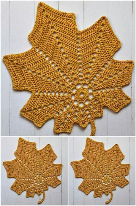 Листик крючком: вяжем просто и красиво