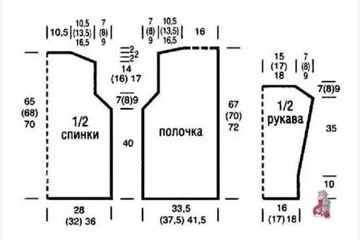 Свободный кардиган спицами