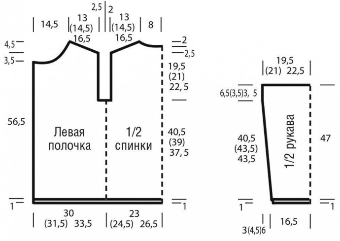 Жакет с узором в клетку, вяжем спицами