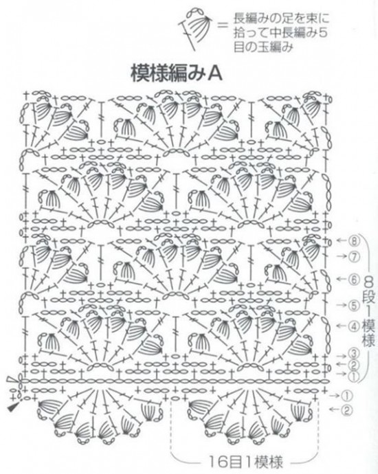 Ажурная кофточка крючком