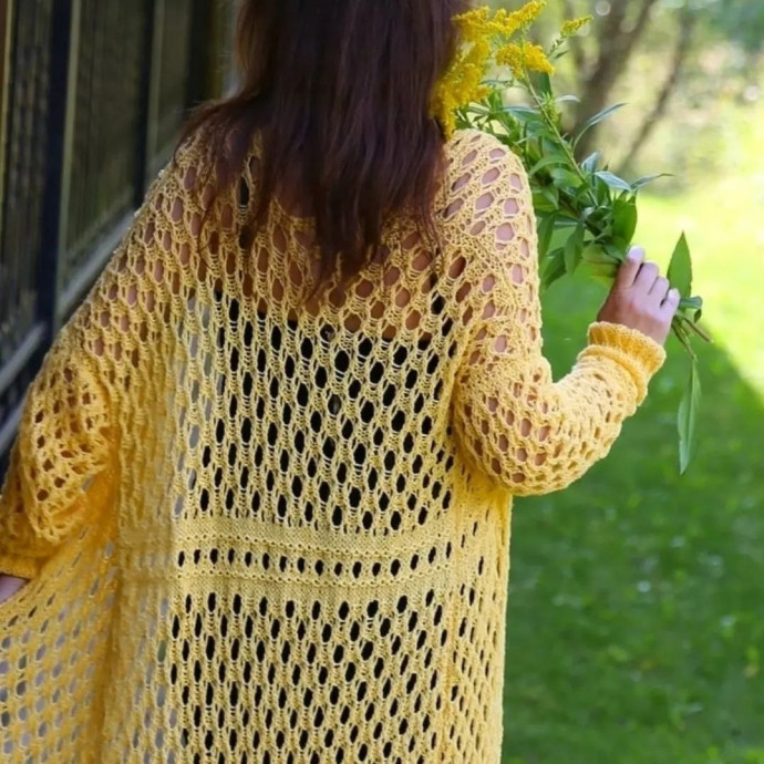Вяжем ажурный летний кардиган