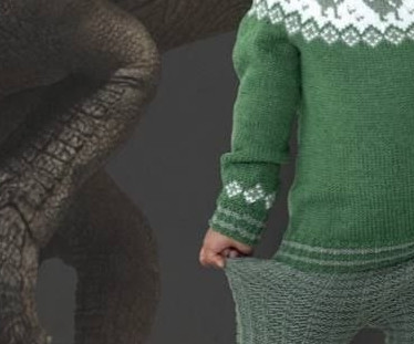 Свитер с динозаврами