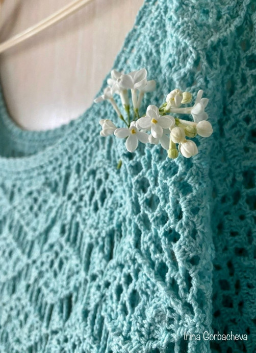 Кофточка &laquo;Рыбология&raquo; &mdash; лёгкость моря в каждой петельке