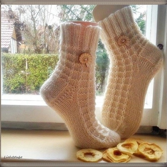 Узор для носков спицами