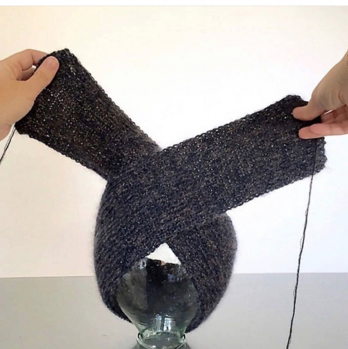 Красивая чалма спицами