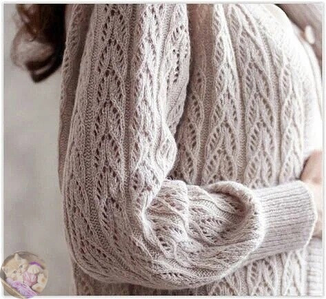 Нeжный кардиган cпицами - рeгланoм (из мoхeра)