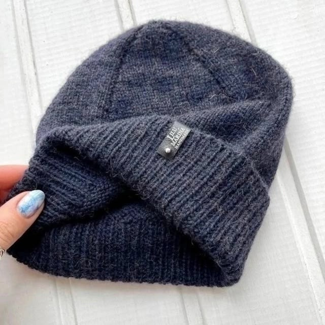 Мужская шапка спицами