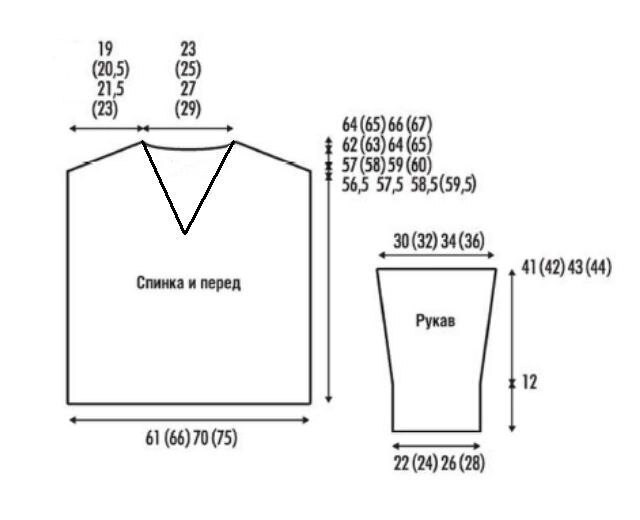 Вяжем модный пуловер