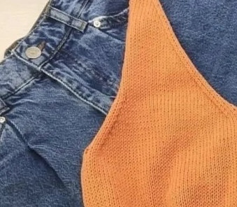 Майка топ спицами