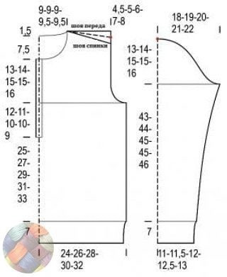 Мужской пуловер спицами
