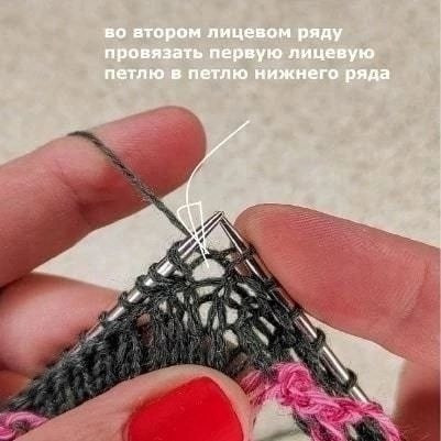 Горловина спицами