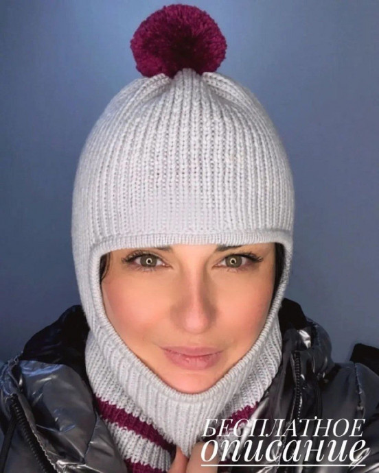 Женская балаклава, вяжем спицами