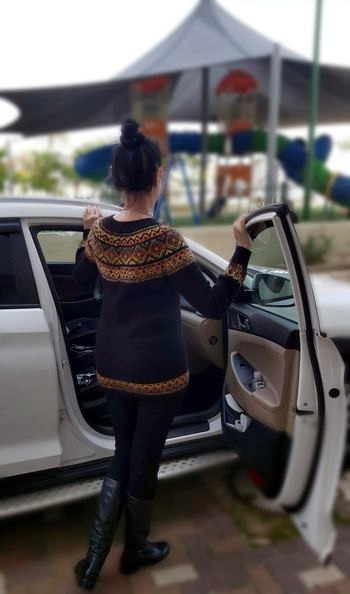 Лопапейса спицами