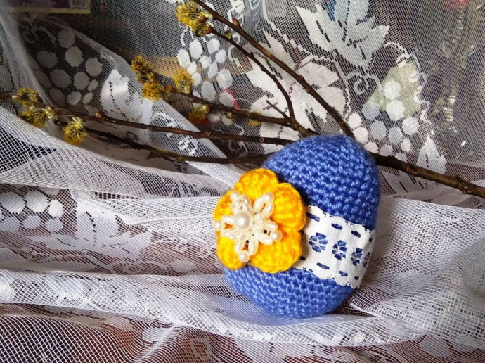 Вязаная курочка с цыплятами