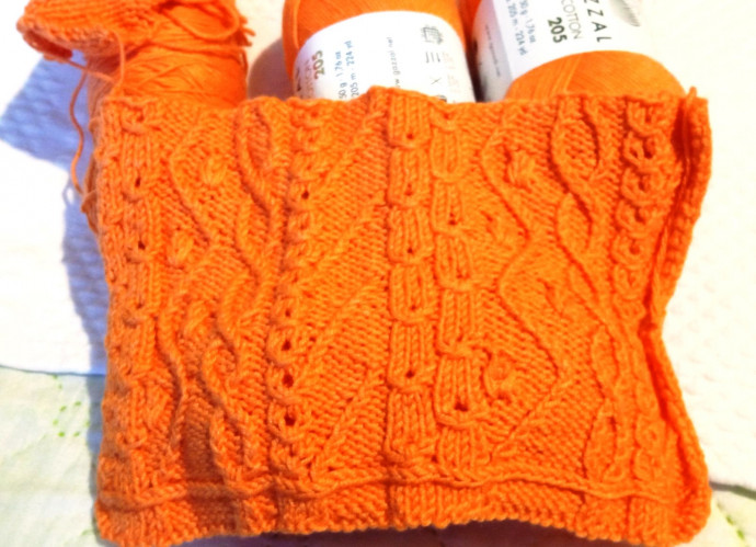 Летняя кофточка из пряжи Газзал Беби Коттон