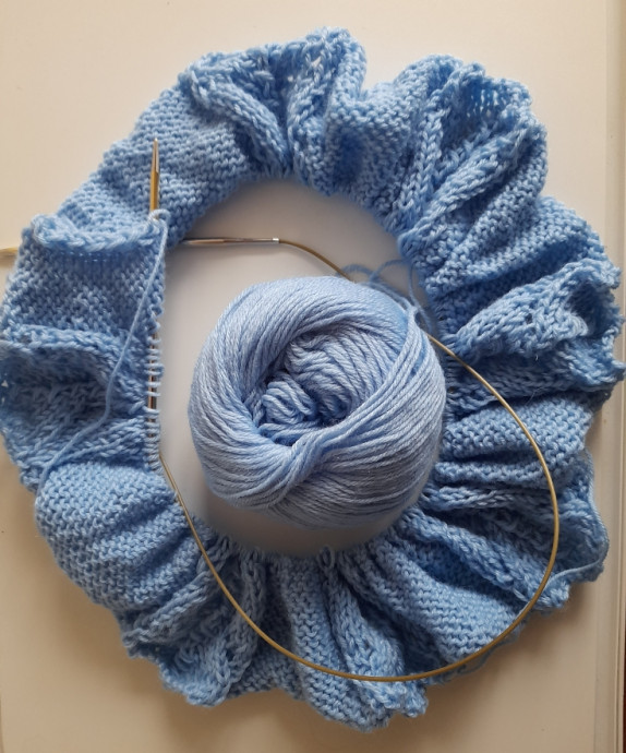 Юбка "Голубка" спицами