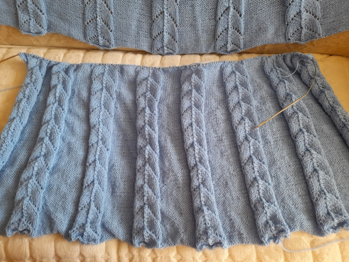 Юбка "Голубка" спицами