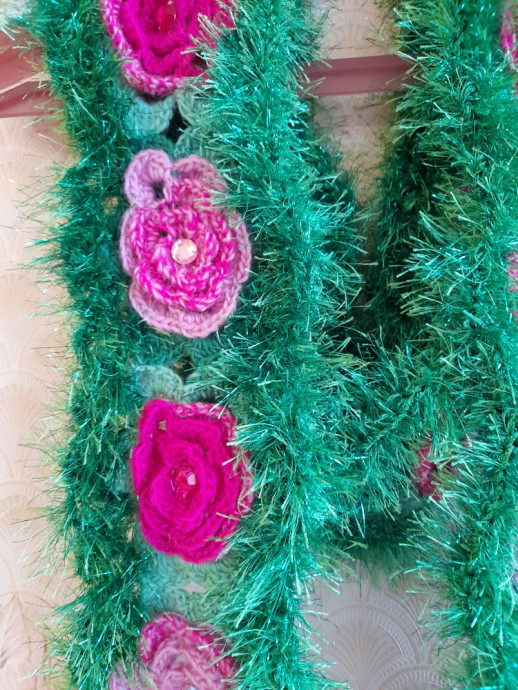 Новогодний шарфик крючком