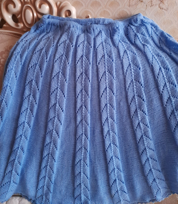 Юбка "Голубка" спицами