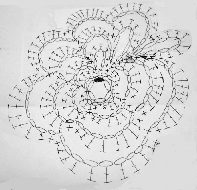 Новогодний шарфик крючком